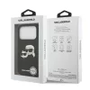 Karl Lagerfeld Liquid Silicone Double Heads MagSafe tok, iPhone 17 Pro Max - fekete