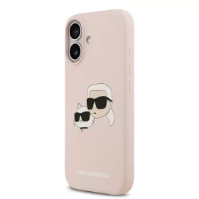   Karl Lagerfeld Liquid Silicone Double Heads MagSafe tok, iPhone 17 - rózsaszín