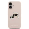 Karl Lagerfeld Liquid Silicone Double Heads MagSafe tok, iPhone 17 - rózsaszín