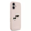 Karl Lagerfeld Liquid Silicone Double Heads MagSafe tok, iPhone 17 - rózsaszín