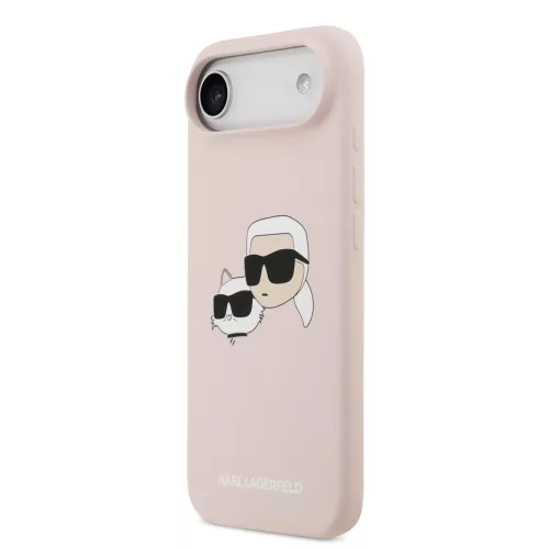 Karl Lagerfeld Liquid Silicone Double Heads MagSafe tok, iPhone Air - rózsaszín