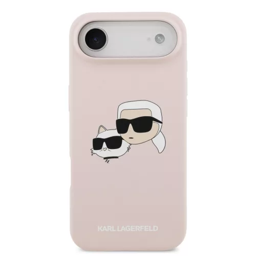 Karl Lagerfeld Liquid Silicone Double Heads MagSafe tok, iPhone Air - rózsaszín