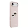 Karl Lagerfeld Liquid Silicone Double Heads MagSafe tok, iPhone Air - rózsaszín