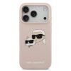 Karl Lagerfeld Liquid Silicone Double Heads MagSafe tok, iPhone 17 Pro - rózsaszín