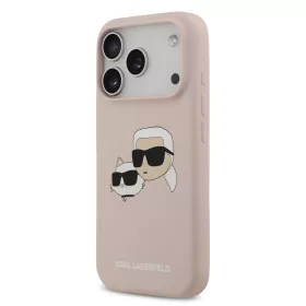   Karl Lagerfeld Liquid Silicone Double Heads MagSafe tok, iPhone 17 Pro Max - rózsaszín