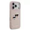 Karl Lagerfeld Liquid Silicone Double Heads MagSafe tok, iPhone 17 Pro Max - rózsaszín