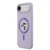 Karl Lagerfeld Liquid Silicone Karl and Choupette MagSafe tok, iPhone Air - lila
