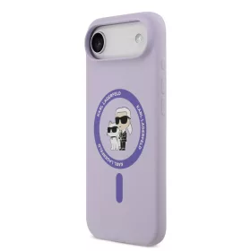   Karl Lagerfeld Liquid Silicone Karl and Choupette MagSafe tok, iPhone Air - lila