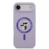 Karl Lagerfeld Liquid Silicone Karl and Choupette MagSafe tok, iPhone Air - lila