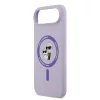 Karl Lagerfeld Liquid Silicone Karl and Choupette MagSafe tok, iPhone Air - lila