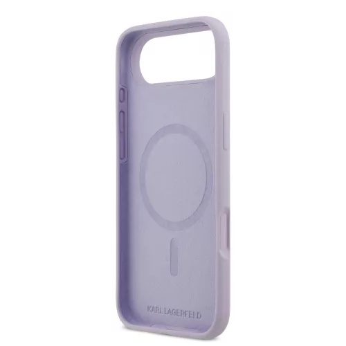 Karl Lagerfeld Liquid Silicone Karl and Choupette MagSafe tok, iPhone Air - lila