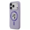 Karl Lagerfeld Liquid Silicone Karl and Choupette MagSafe tok, iPhone 17 Pro - lila