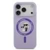 Karl Lagerfeld Liquid Silicone Karl and Choupette MagSafe tok, iPhone 17 Pro - lila