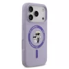 Karl Lagerfeld Liquid Silicone Karl and Choupette MagSafe tok, iPhone 17 Pro - lila