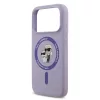 Karl Lagerfeld Liquid Silicone Karl and Choupette MagSafe tok, iPhone 17 Pro - lila