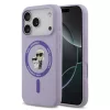 Karl Lagerfeld Liquid Silicone Karl and Choupette MagSafe tok, iPhone 17 Pro Max - lila