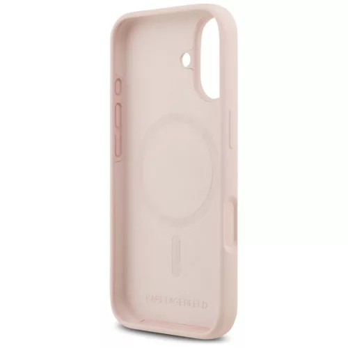 Karl Lagerfeld Liquid Silicone Karl and Choupette MagSafe tok, iPhone 17 - rózsaszín