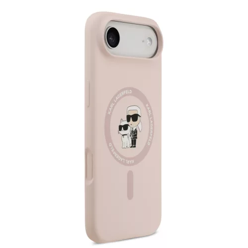 Karl Lagerfeld Liquid Silicone Karl and Choupette MagSafe tok, iPhone Air - rózsaszín