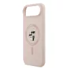 Karl Lagerfeld Liquid Silicone Karl and Choupette MagSafe tok, iPhone Air - rózsaszín