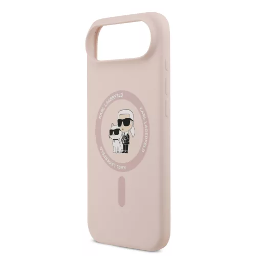 Karl Lagerfeld Liquid Silicone Karl and Choupette MagSafe tok, iPhone Air - rózsaszín
