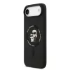 Karl Lagerfeld Liquid Silicone Karl and Choupette MagSafe tok, iPhone Air - fekete
