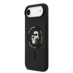   Karl Lagerfeld Liquid Silicone Karl and Choupette MagSafe tok, iPhone Air - fekete