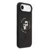Karl Lagerfeld Liquid Silicone Karl and Choupette MagSafe tok, iPhone Air - fekete