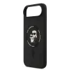 Karl Lagerfeld Liquid Silicone Karl and Choupette MagSafe tok, iPhone Air - fekete