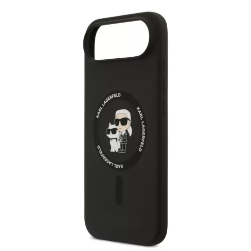Karl Lagerfeld Liquid Silicone Karl and Choupette MagSafe tok, iPhone Air - fekete