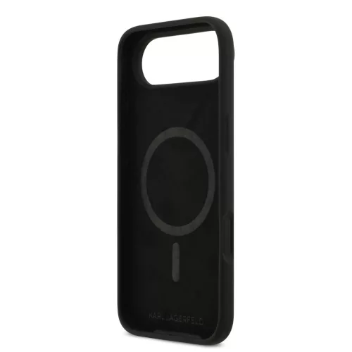 Karl Lagerfeld Liquid Silicone Karl and Choupette MagSafe tok, iPhone Air - fekete