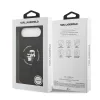 Karl Lagerfeld Liquid Silicone Karl and Choupette MagSafe tok, iPhone Air - fekete