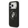 Karl Lagerfeld Liquid Silicone Karl and Choupette MagSafe tok, iPhone 17 Pro - fekete