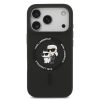 Karl Lagerfeld Liquid Silicone Karl and Choupette MagSafe tok, iPhone 17 Pro - fekete