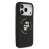 Karl Lagerfeld Liquid Silicone Karl and Choupette MagSafe tok, iPhone 17 Pro - fekete