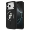 Karl Lagerfeld Liquid Silicone Karl and Choupette MagSafe tok, iPhone 17 Pro Max - fekete