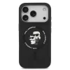 Karl Lagerfeld Liquid Silicone Karl and Choupette MagSafe tok, iPhone 17 Pro Max - fekete