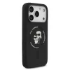Karl Lagerfeld Liquid Silicone Karl and Choupette MagSafe tok, iPhone 17 Pro Max - fekete