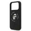 Karl Lagerfeld Liquid Silicone Karl and Choupette MagSafe tok, iPhone 17 Pro Max - fekete