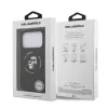 Karl Lagerfeld Liquid Silicone Karl and Choupette MagSafe tok, iPhone 17 Pro Max - fekete
