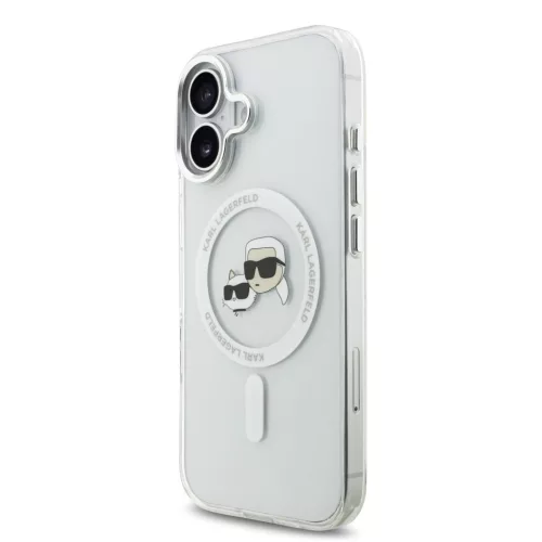 Karl Lagerfeld IML K&CH Heads Metal Frame MagSafe tok, iPhone 17 - átlátszó