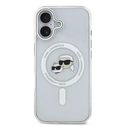 Karl Lagerfeld IML K&CH Heads Metal Frame MagSafe tok, iPhone 17 - átlátszó