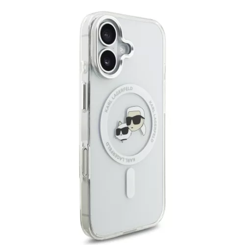 Karl Lagerfeld IML K&CH Heads Metal Frame MagSafe tok, iPhone 17 - átlátszó