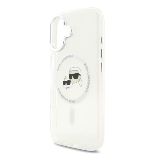 Karl Lagerfeld IML K&CH Heads Metal Frame MagSafe tok, iPhone 17 - átlátszó