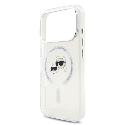 Karl Lagerfeld IML K&CH Heads Metal Frame MagSafe tok, iPhone 17 Pro - átlátszó