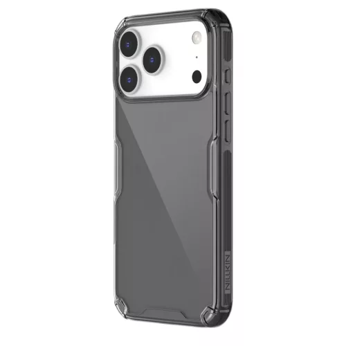 Nillkin Nature TPU PRO tok Apple iPhone 17 Pro Max / 18 Pro Max készülékhez – Átlátszó fekete