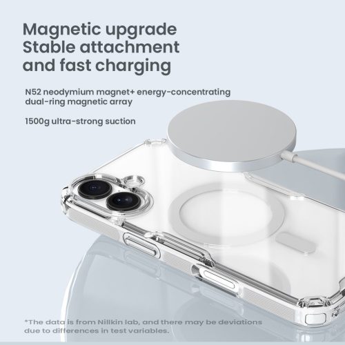 Nillkin Nature TPU PRO Magnetic tok Apple iPhone 17 készülékhez – Átlátszó fekete