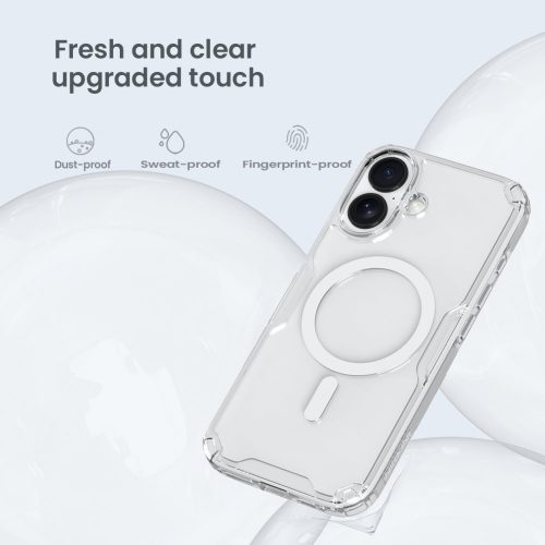 Nillkin Nature TPU PRO Magnetic tok Apple iPhone 17 készülékhez – Átlátszó fekete
