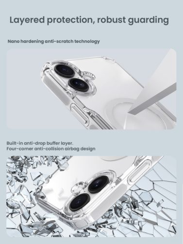 Nillkin Nature TPU PRO Magnetic tok Apple iPhone 17 készülékhez – Átlátszó fekete