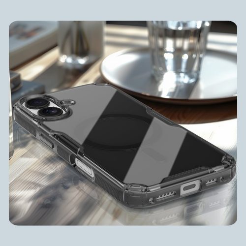 Nillkin Nature TPU PRO Magnetic tok Apple iPhone 17 készülékhez – Átlátszó fekete