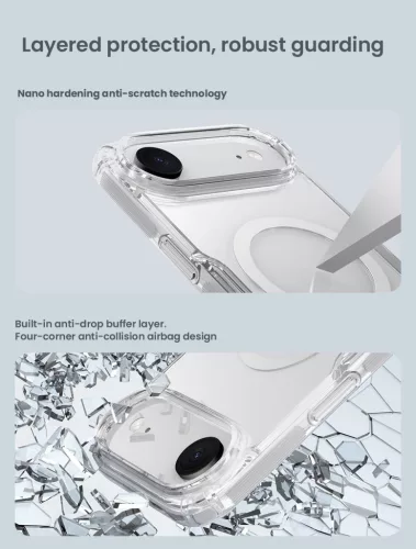 Nillkin Nature TPU PRO Magnetic tok Apple iPhone Air készülékhez – Átlátszó fekete